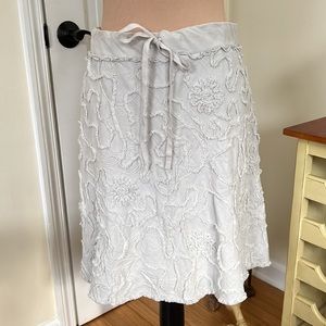 Women’s MAX Studio Pearl gray cotton skirt with stretch lining  S